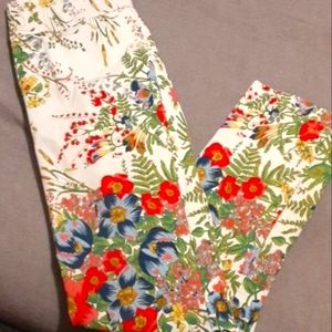 Joseph Ribkoff floral stretch ankle pant- sz 6 EUC